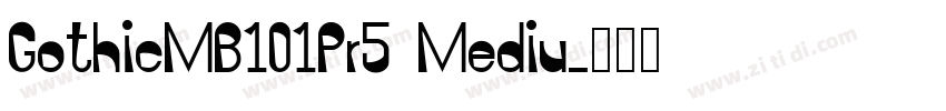 GothicMB101Pr5 Mediu字体转换
